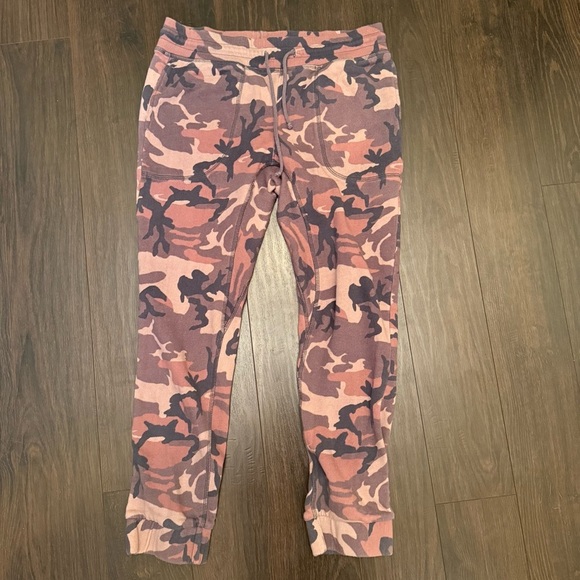Free People Pants - Free People Intimately Free Maroon Sand Combo Camouflage Joggers